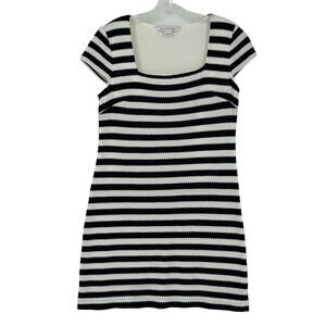 Diane von Furstenberg Suji Navy White Striped Dress Sz 10 Summer Yacht Club